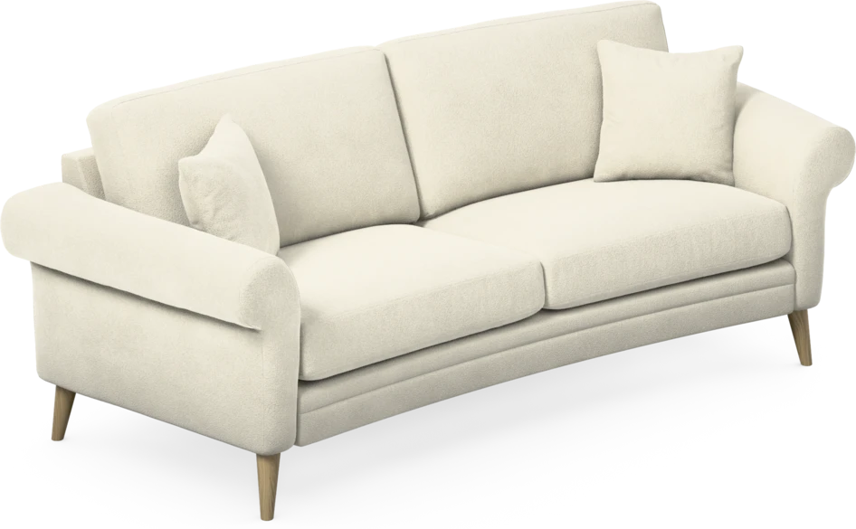 Eden - 2,5-sits soffa svängd - Vit