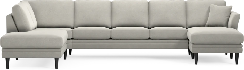 Eden - 3-sits soffa med divan vänster och schäslong höger - Grå