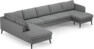 County - 4-sits soffa med divan vänster och schäslong höger - Grå