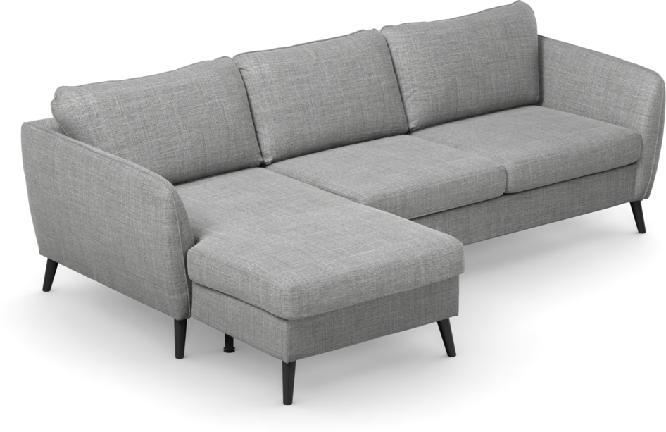 County - 3-sits soffa med flyttbar schäslong - Grå