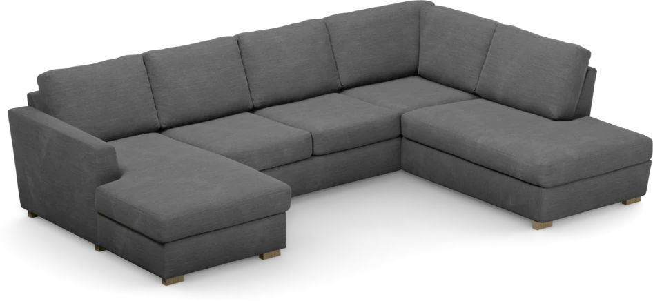 Friday - 3-sits soffa med schäslong vänster och divan höger - Grå