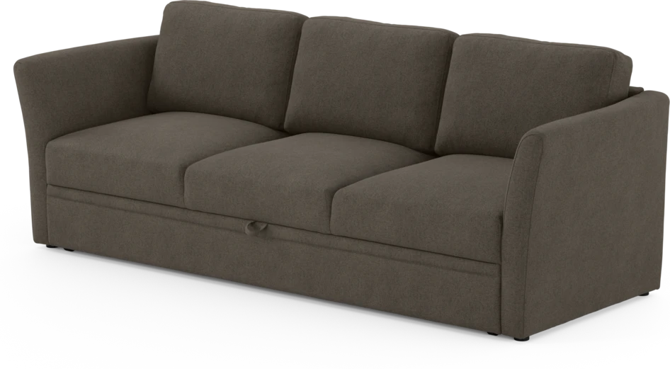 Öland - Bäddsoffa 3-sits, längsbäddad - Brun