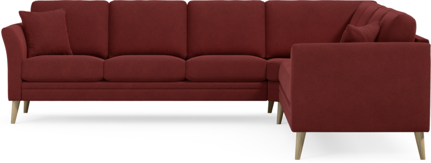 Eden - Hörnsoffa, 3+3-sits - Röd