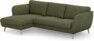 Madison Lux - 2-sits soffa med schäslong vänster - Grön