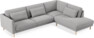 Willow - 3-sits soffa med divan höger, fast klädsel - Grå