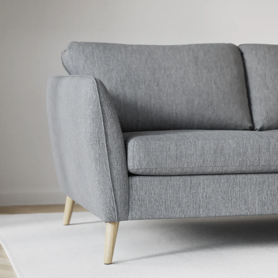 County - 2,5-sits soffa med divan vänster - Grå