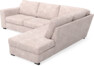 Friday - 2,5-sits soffa med divan höger - Rosa