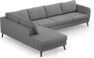 County - 3-sits soffa med divan vänster - Grå