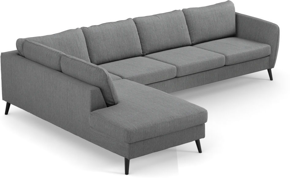 County - 3-sits soffa med divan vänster - Grå