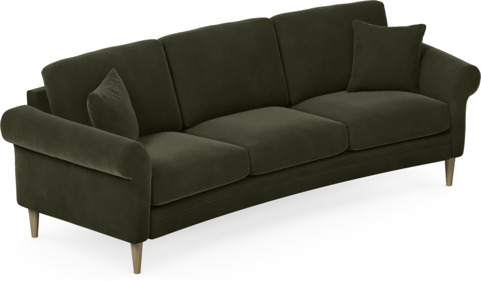 Eden - 3-sits soffa svängd - Grön