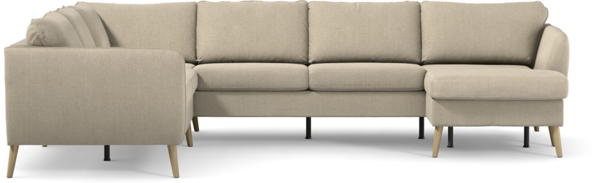 County - Hörnsoffa, 2+3-sits med schäslong höger - Beige