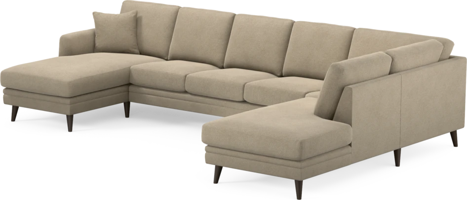 Eden - 3-sits soffa med schäslong vänster och divan höger - Beige