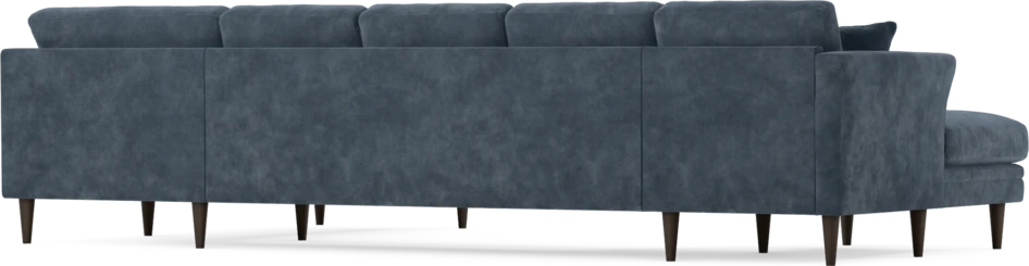 Eden - 3-sits soffa med schäslong vänster och divan höger - Blå