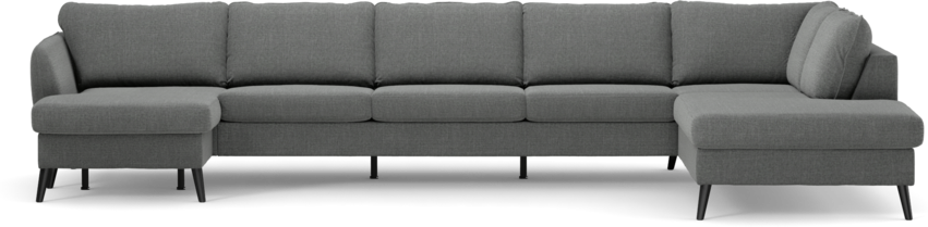 County - 4-sits soffa med schäslong vänster och divan höger - Grå