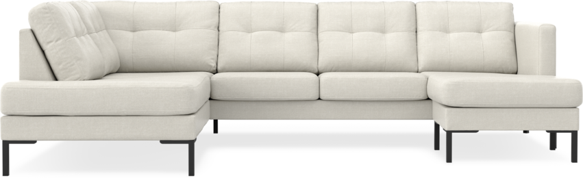 Rio - 3-sits soffa med divan vänster och schäslong höger - Vit