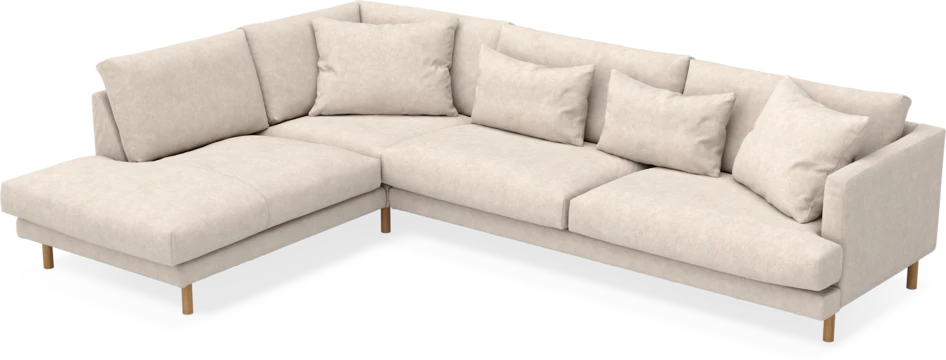 Harper - 3-sits soffa med divan vänster - Vit