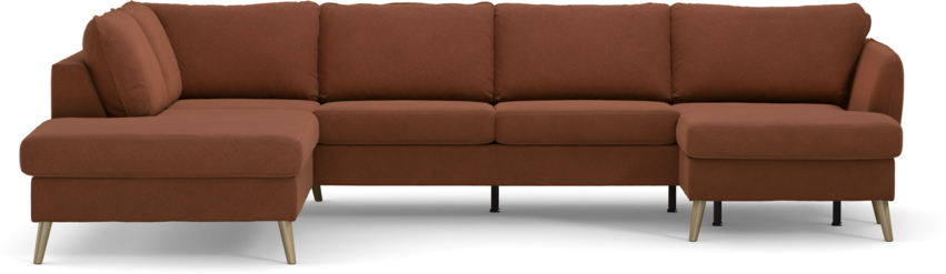 County - 3-sits soffa med divan vänster och schäslong höger - Orange