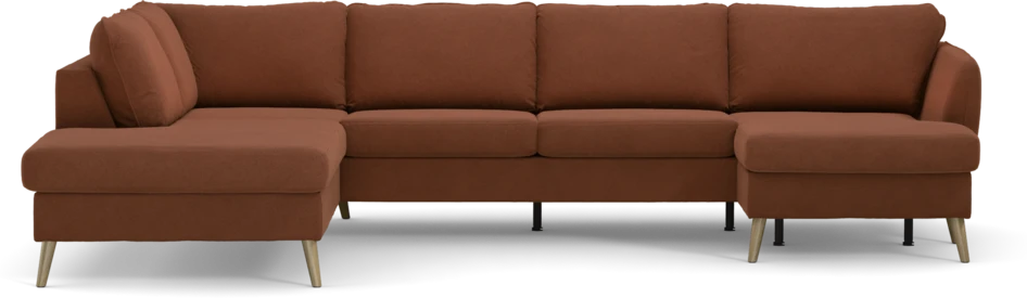 County - 3-sits soffa med divan vänster och schäslong höger - Orange
