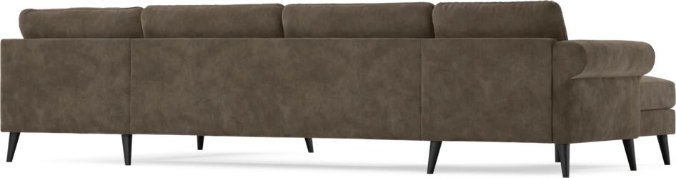 Bridge - 3-sits soffa med schäslong vänster och divan höger - Brun