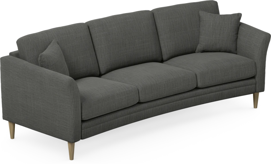 Eden - 3-sits soffa svängd - Grå