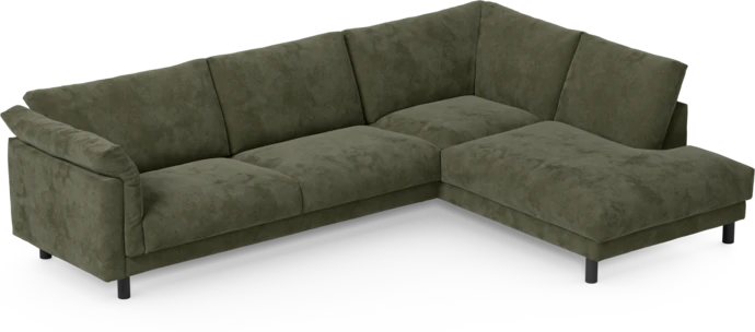 Cherrie, 3-sits soffa med divan höger, fast klädsel