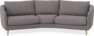 Madison - 3-sits soffa svängd, 90 cm - Grå