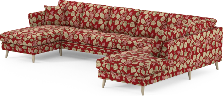 Eden - 3-sits soffa med schäslong vänster och divan höger - Flerfärgad