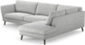 Madison Lux - 3-sits soffa med divan höger - Grå