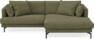 Harper - 4-sits med schäslong XL höger - Grön