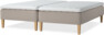 Delux Sense - Ramsäng, dubbelsäng med bäddmadrass - Beige