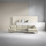 County - 3-sits soffa med schäslong vänster och divan höger - Beige