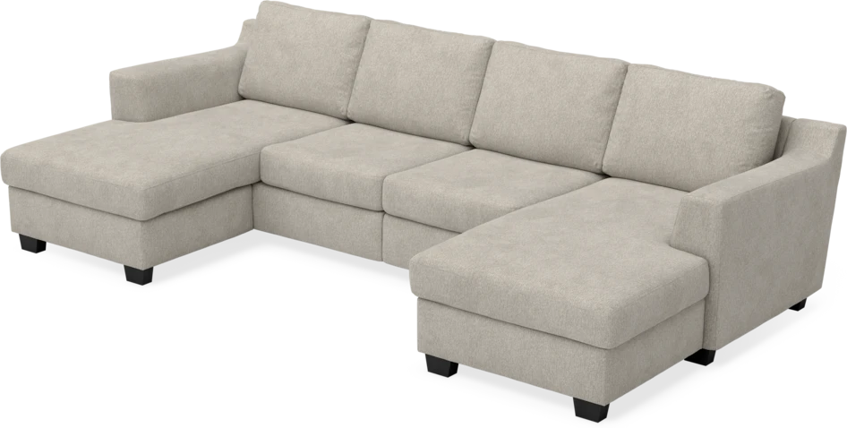 Friday - 2-sits soffa med två schäslonger - Beige