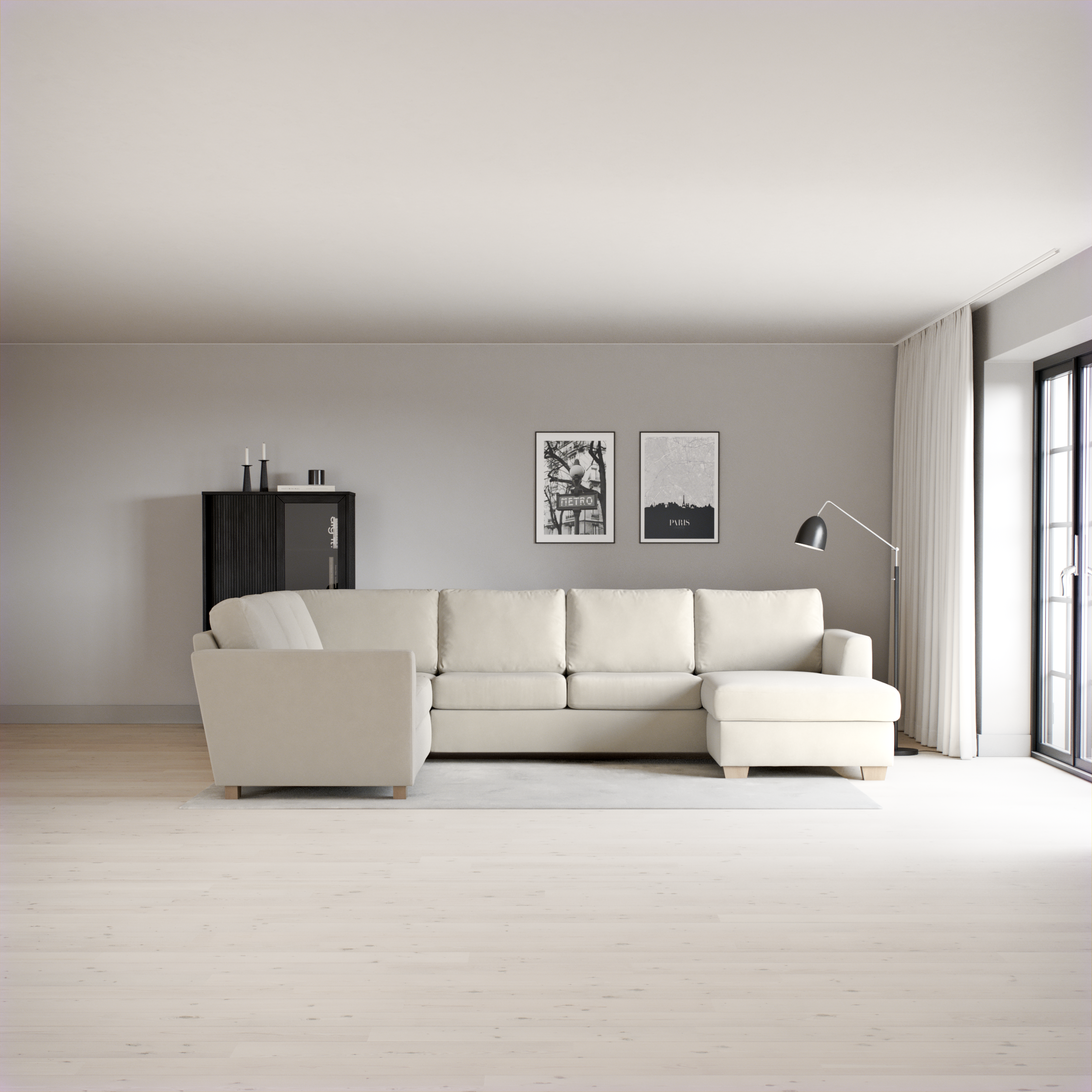 Friday - Hörnsoffa, 2+3-sits med schäslong höger - inspiration