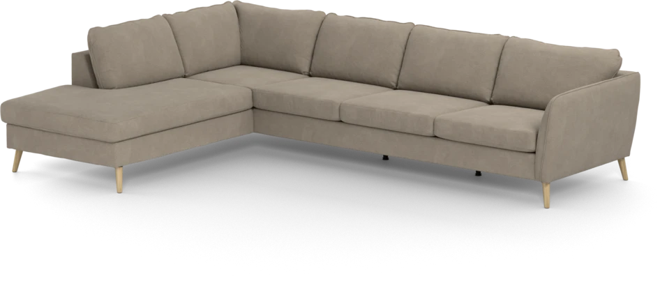 County - 3-sits soffa med divan vänster - Beige