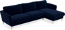 Bridge - 3-sits soffa med schäslong höger - Blå