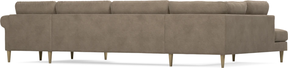 Bridge - 3-sits soffa med divan vänster och schäslong höger - Brun