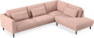 Willow - 3-sits soffa med divan höger, fast klädsel - Rosa
