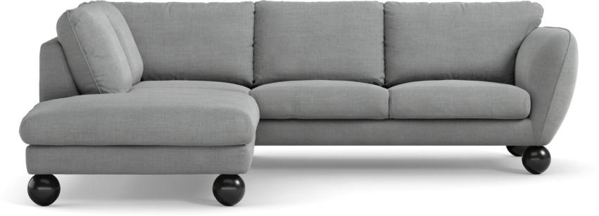 Madison Lux - 2-sits soffa med divan vänster - Grå