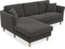 Eden - 2-sits soffa med schäslong - Grå