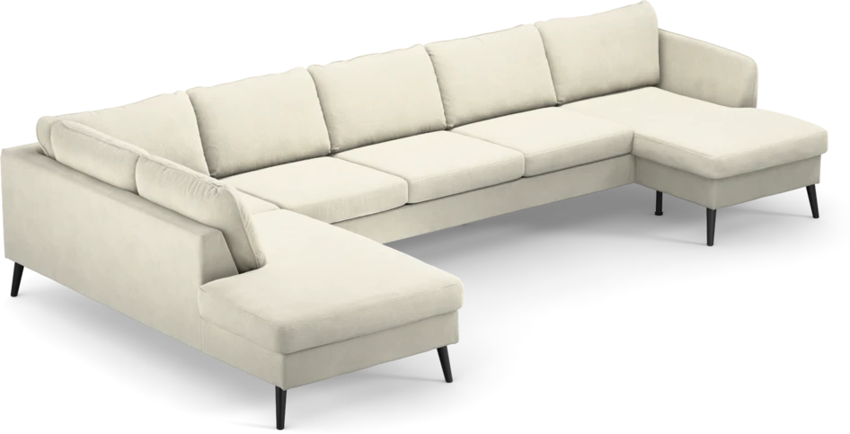 County - 4-sits soffa med divan vänster och schäslong höger - Vit