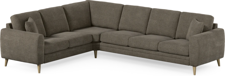 Eden - Hörnsoffa, 2+3-sits - Brun