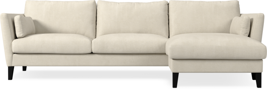 Winston - 3-sits soffa med schäslong, vändbar - Vit