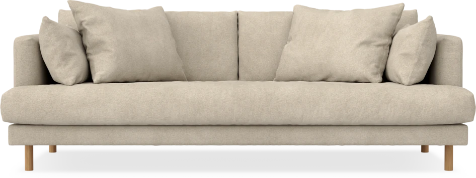 Harper - 3-sits soffa, hel dyna - Beige