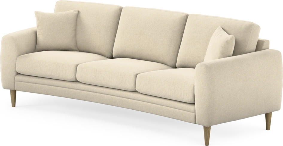 Eden - 3-sits soffa svängd - Beige