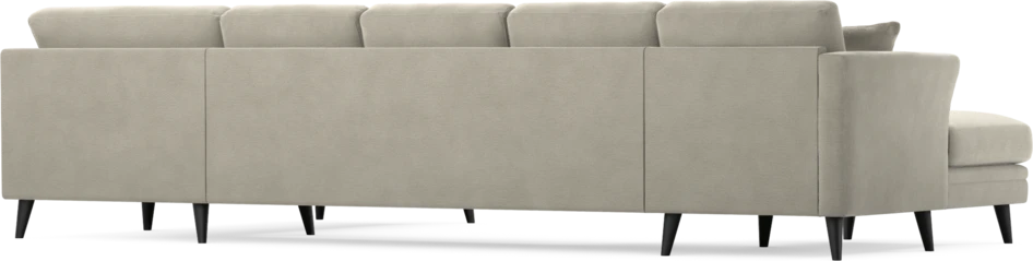 Eden - 3-sits soffa med schäslong vänster och divan höger - Brun