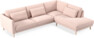 Willow - 3-sits soffa med divan höger, fast klädsel - Rosa