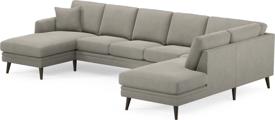 Eden - 3-sits soffa med schäslong vänster och divan höger - Grå