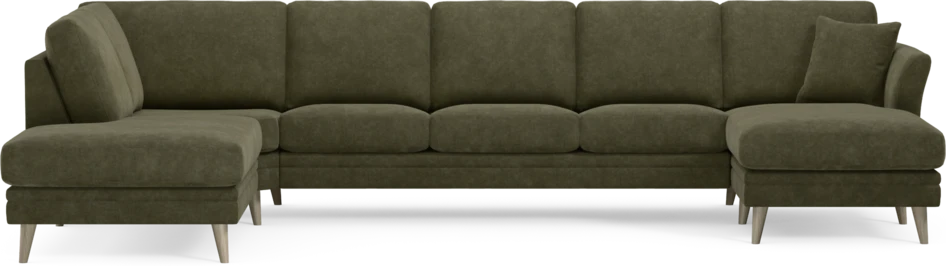 Eden - 3-sits soffa med divan vänster och schäslong höger - Grön
