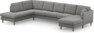 Eden - 3-sits soffa med divan vänster och schäslong höger - Grå