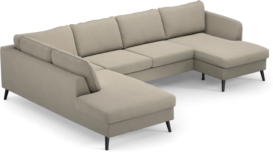 County - 3-sits soffa med divan vänster och schäslong höger - Grå